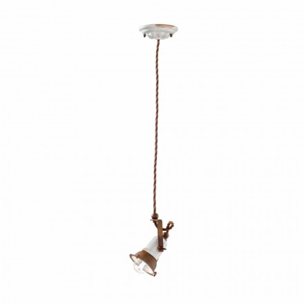 Nastavitelné závěsné svítidlo keramiky a metalo Alayna Ferroluce Viadurini