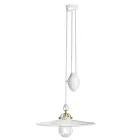 Závěsné svítidlo nahoru a dolů ze železa a lesklé keramiky 2 velikosti - Asti Viadurini