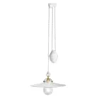 Závěsné svítidlo nahoru a dolů ze železa a lesklé keramiky 2 velikosti - Asti Viadurini