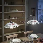 Závěsná lampa 2 svítidla z ručně vyráběné keramiky s Passanastri - Neapol Viadurini