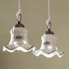 Závěsná lampa 3 světla ze železa a vintage ručně malované keramiky - Chieti Viadurini