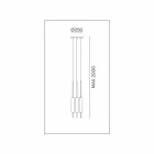 Závěsná lampa s 1, 3 nebo 6 světly v mosazném moderním designu - Typha od Il Fanale Viadurini