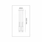 Závěsná lampa s 1, 3 nebo 6 světly v mosazném moderním designu - Typha od Il Fanale Viadurini