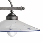 Závěsná lampa se 2 světly v ručně malovaném keramickém a železném designu - Asti Viadurini