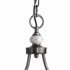 Závěsná lampa se 2 světly v ručně malovaném keramickém a železném designu - Asti Viadurini