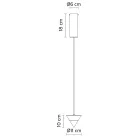 Závěsná lampa s černým hliníkovým drátem a velkým designovým kuželem - Mercado Viadurini