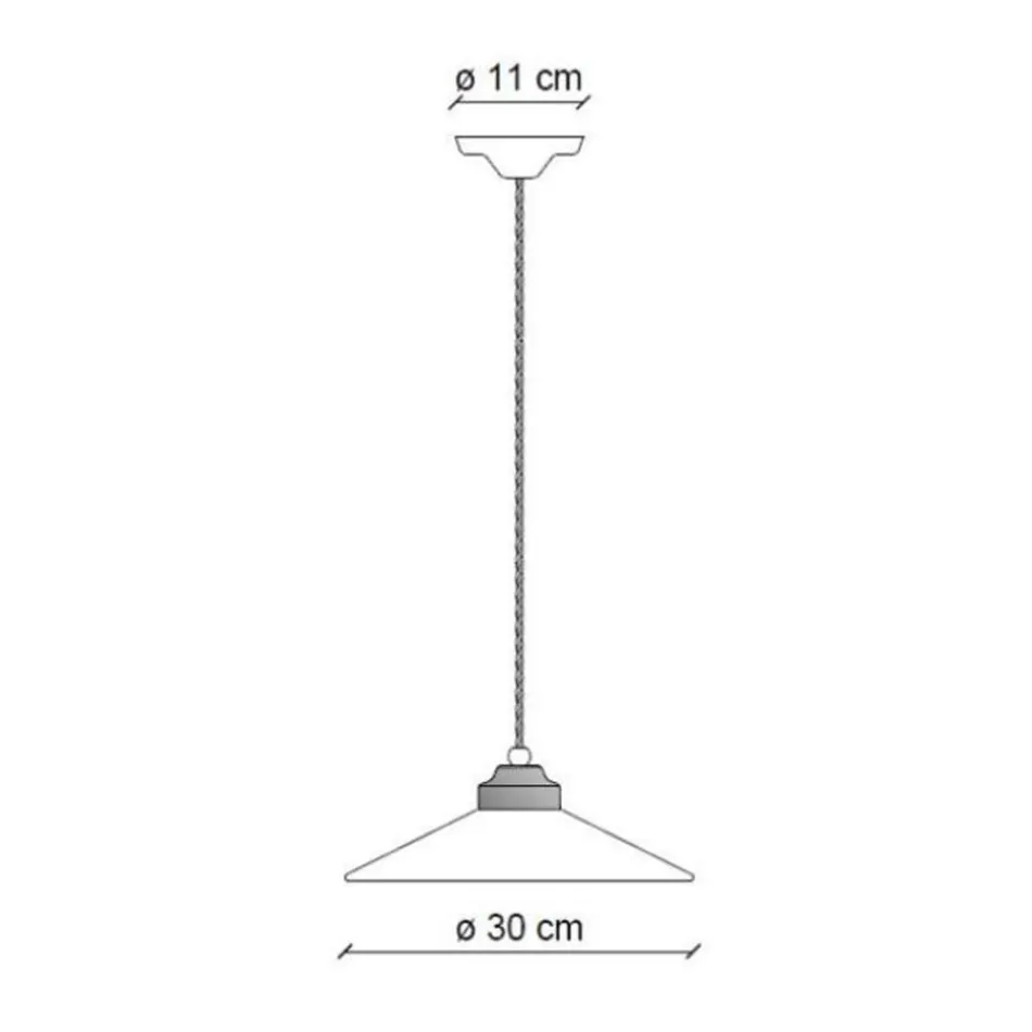 Závěsná lampa ručně vyrobená z keramiky a vintage starožitné mosazi - barvy Viadurini