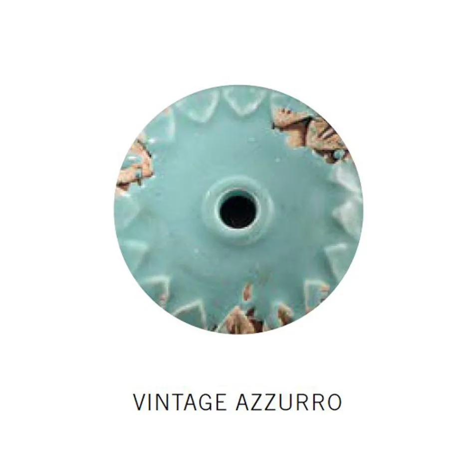 Ručně vyráběná závěsná lampa ze železa a keramiky s mřížkou - průmyslová Viadurini