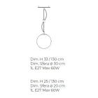 Ručně vyráběná závěsná lampa z foukaného bílého benátského skla - sníh Viadurini