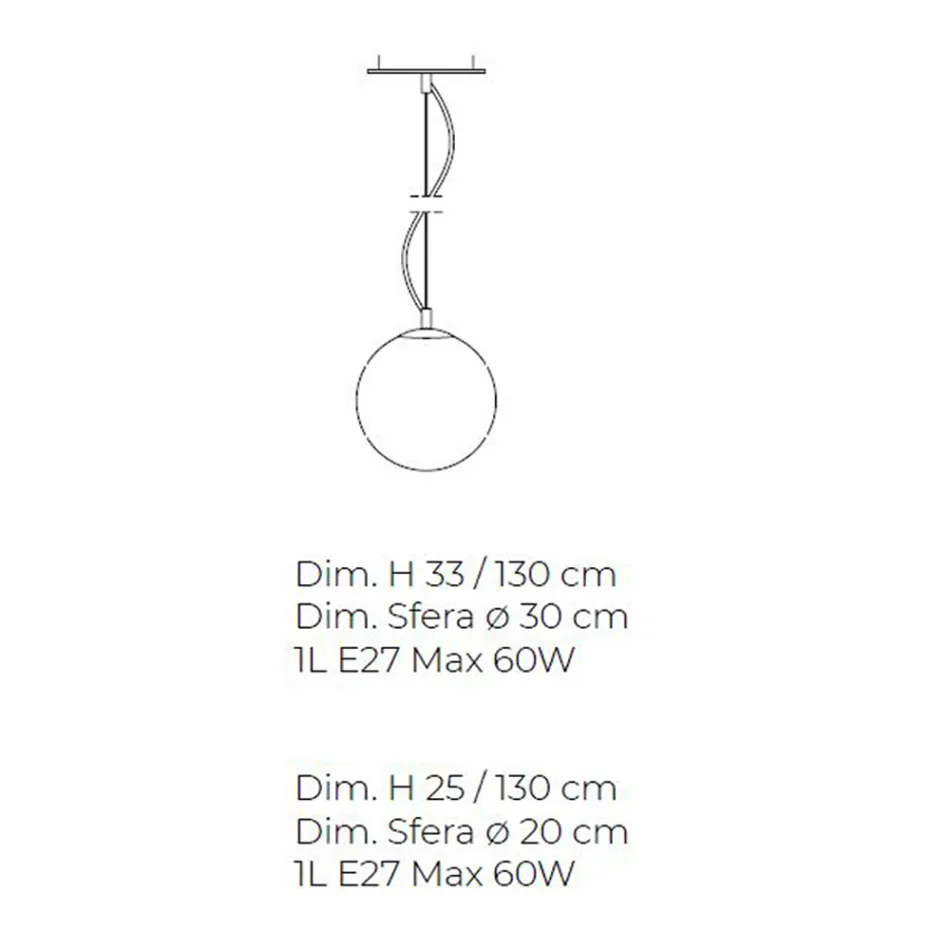 Ručně vyráběná závěsná lampa z foukaného bílého benátského skla - sníh Viadurini