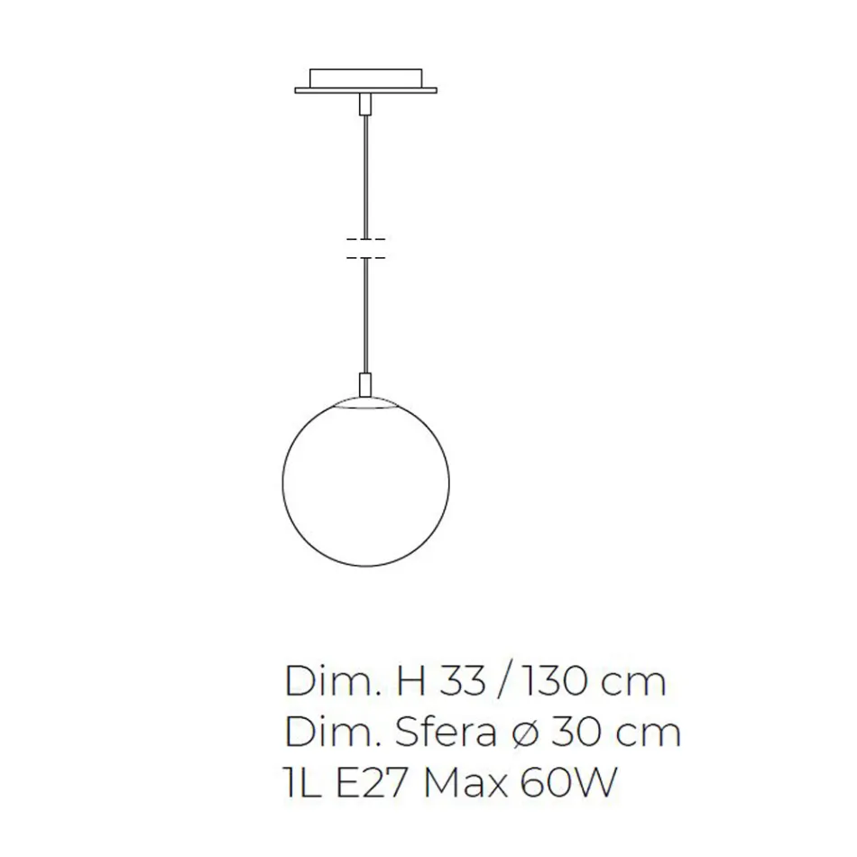 Ručně vyráběná závěsná lampa z benátského foukaného skla - Nova Viadurini