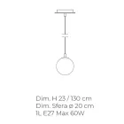 Ručně vyráběná závěsná lampa z benátského foukaného skla - Nova Viadurini