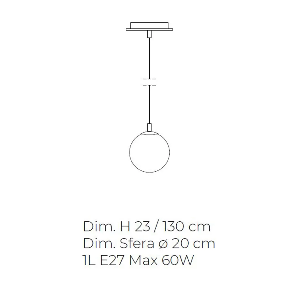 Ručně vyráběná závěsná lampa z benátského foukaného skla - Nova Viadurini