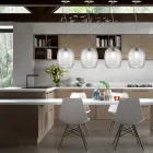 Ručně vyráběná závěsná lampa z foukaného benátského skla - Cloe Balloton Viadurini