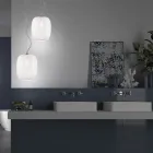 Ručně vyráběná závěsná lampa z foukaného benátského skla - Cloe Balloton Viadurini