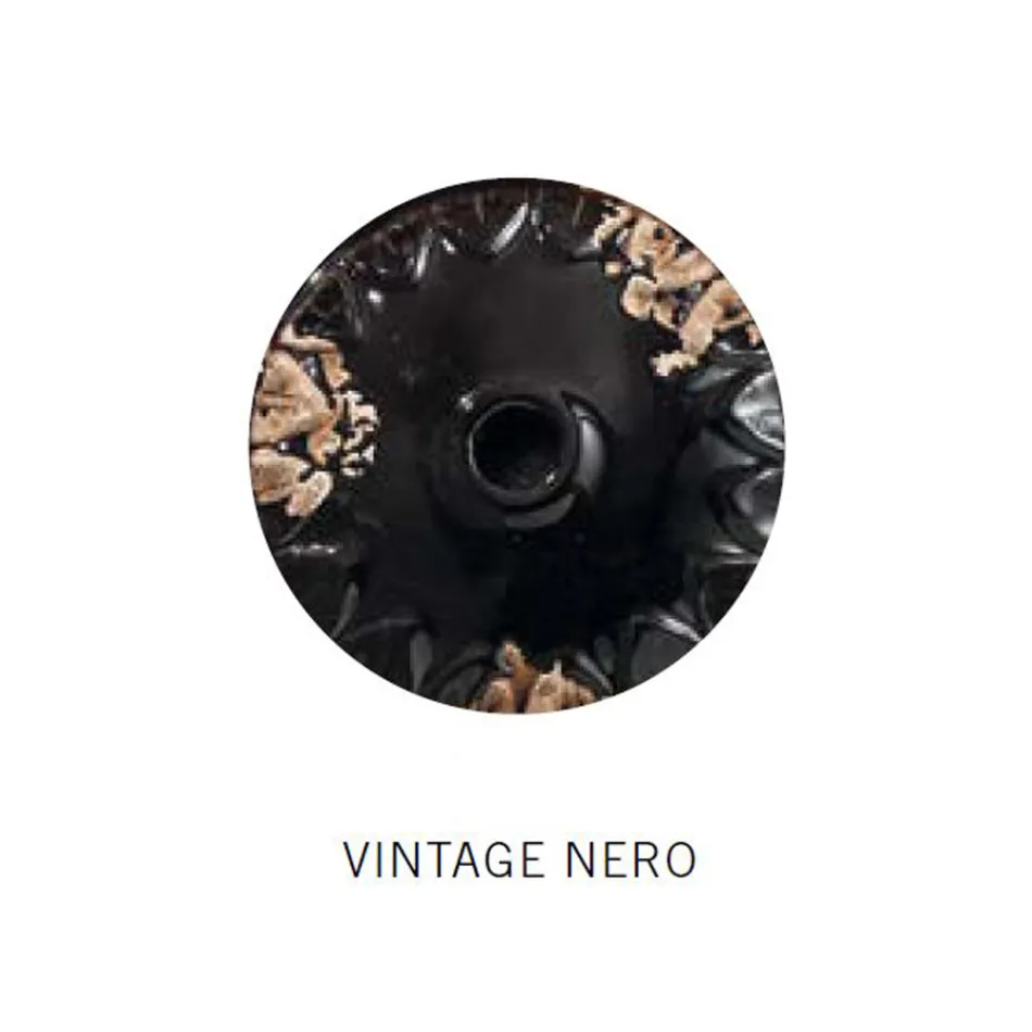 Průmyslová řemeslná závěsná lampa ze železa a keramiky - průmyslová Viadurini