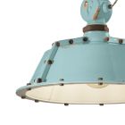 Průmyslová řemeslná závěsná lampa ze železa a keramiky - průmyslová Viadurini