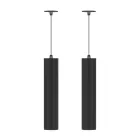 Závěsná vestavná lampa z bílého nebo černého hliníku, 2 kusy - Rebolla Viadurini