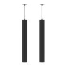 Závěsná vestavná lampa z bílého nebo černého hliníku, 2 kusy - Rebolla Viadurini