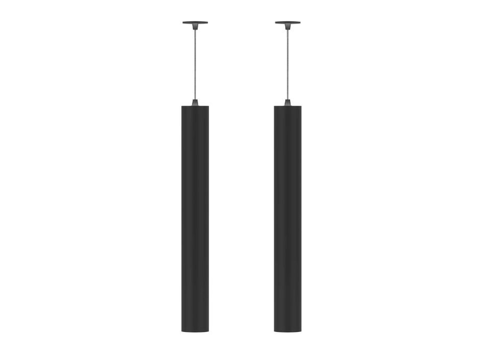Závěsná vestavná lampa z bílého nebo černého hliníku, 2 kusy - Rebolla Viadurini