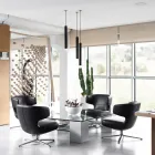 Závěsná vestavná lampa z bílého nebo černého hliníku, 2 kusy - Rebolla Viadurini