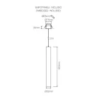 Závěsná vestavná lampa z bílého nebo černého hliníku, 2 kusy - Rebolla Viadurini