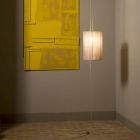 Závěsná / stojací lampa z mosazi a vlny vyrobená v Itálii Evita Viadurini