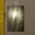 Závěsná / stojací lampa z mosazi a vlny vyrobená v Itálii Evita