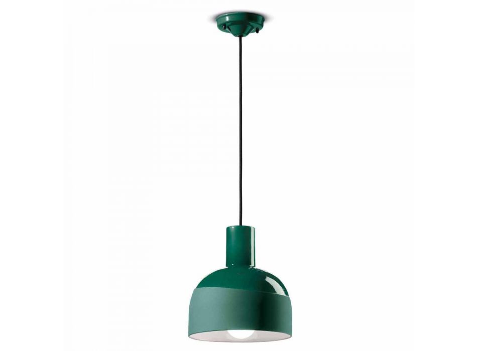 Retro styl závěsná lampa v keramice Vyrobeno v Itálii - Ferroluce Caxixi Viadurini