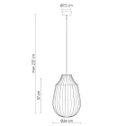 Design závěsné lampy podlouhlý z bílého filigránového skla - karavan Viadurini