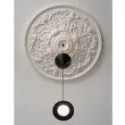 Designová závěsná lampa v bílé sádře a černém hliníku 2 kužely - Tesera Viadurini