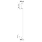 Závěsná lampa Černý hliníkový drátěný kužel Malý minimální design - Mercado Viadurini