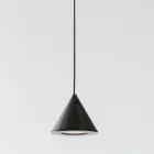 Závěsná lampa Černý hliníkový drátěný kužel Malý minimální design - Mercado Viadurini