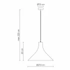 Závěsná lampa v antracitové kameniny a bílém interiéru s moderním designem - Edmondo Viadurini
