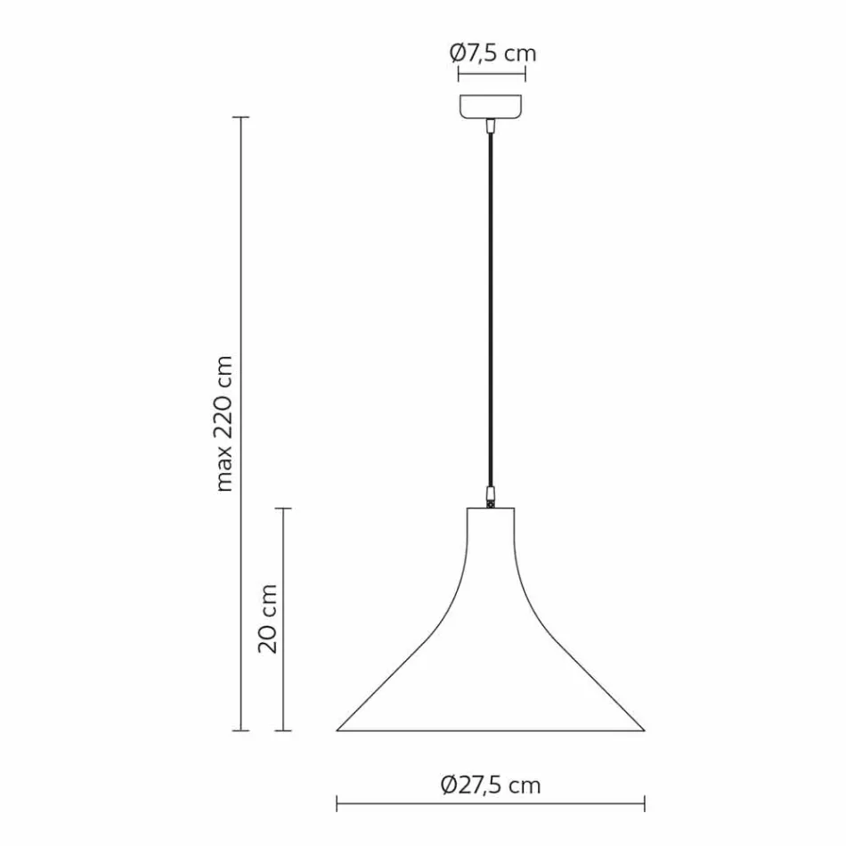 Závěsná lampa v antracitové kameniny a bílém interiéru s moderním designem - Edmondo Viadurini