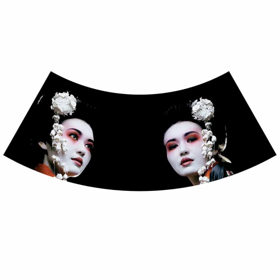 Závěsná lampa v antracitovém plátně s vnitřním designovým potiskem 2 velikosti - Bramosia Viadurini