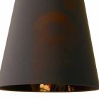 Závěsná lampa v antracitovém plátně s vnitřním designovým potiskem 2 velikosti - Bramosia Viadurini