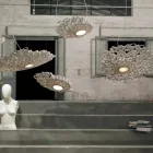 Závěsná lampa v technopolymerovém bílém nebo zlatém provedení 2 rozměry - katedrála Viadurini