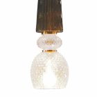 Závěsná lampa ze skla Murano s textilním kabelem vyrobená v Itálii - Missi Viadurini