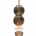 Závěsná lampa ze skla Murano a látky vyrobené v Itálii - Missi Viadurini
