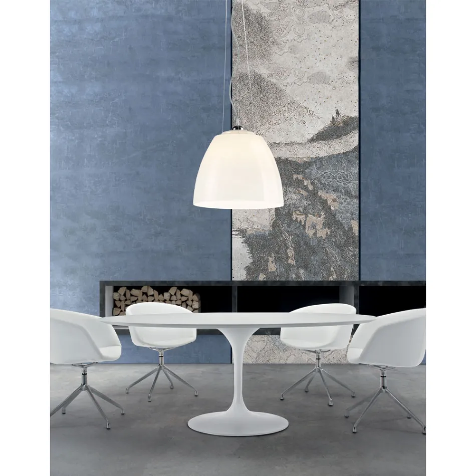 Ručně foukaná závěsná lampa z benátského skla - Flora Viadurini