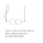 Závěsná lampa z ručně foukaného benátského skla - Jupiter Viadurini