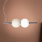 Závěsná lampa z ručně foukaného benátského skla - Jupiter Viadurini