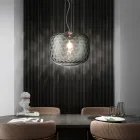 Ručně vyráběná závěsná lampa z benátského foukaného skla - Cloe Balloton Viadurini