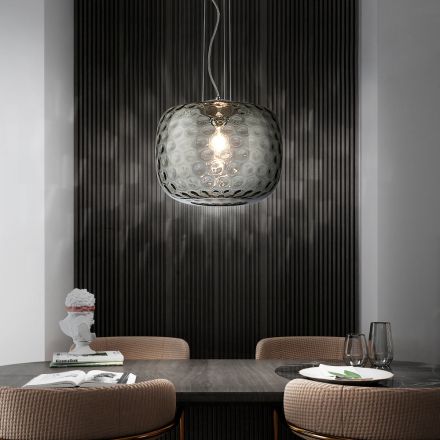 Ručně vyráběná závěsná lampa z benátského foukaného skla - Cloe Balloton Viadurini