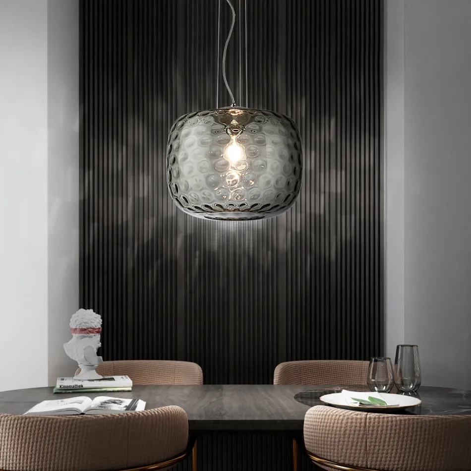 Ručně vyráběná závěsná lampa z benátského foukaného skla - Cloe Balloton Viadurini