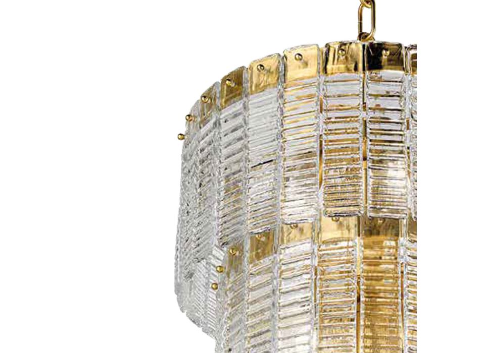 Moderní závěsná lampa z luxusního ručně vyráběného skla Made in Italy - Valadier Viadurini