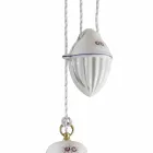 Ručně vyráběná keramická závěsná lampa z keramiky a železa - Řím Viadurini