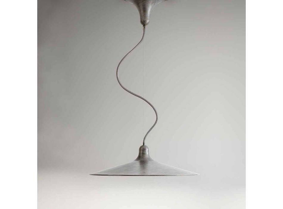 Vintage závěsná lampa z hliníku Vyrobeno v Itálii - Sassmaòr Viadurini