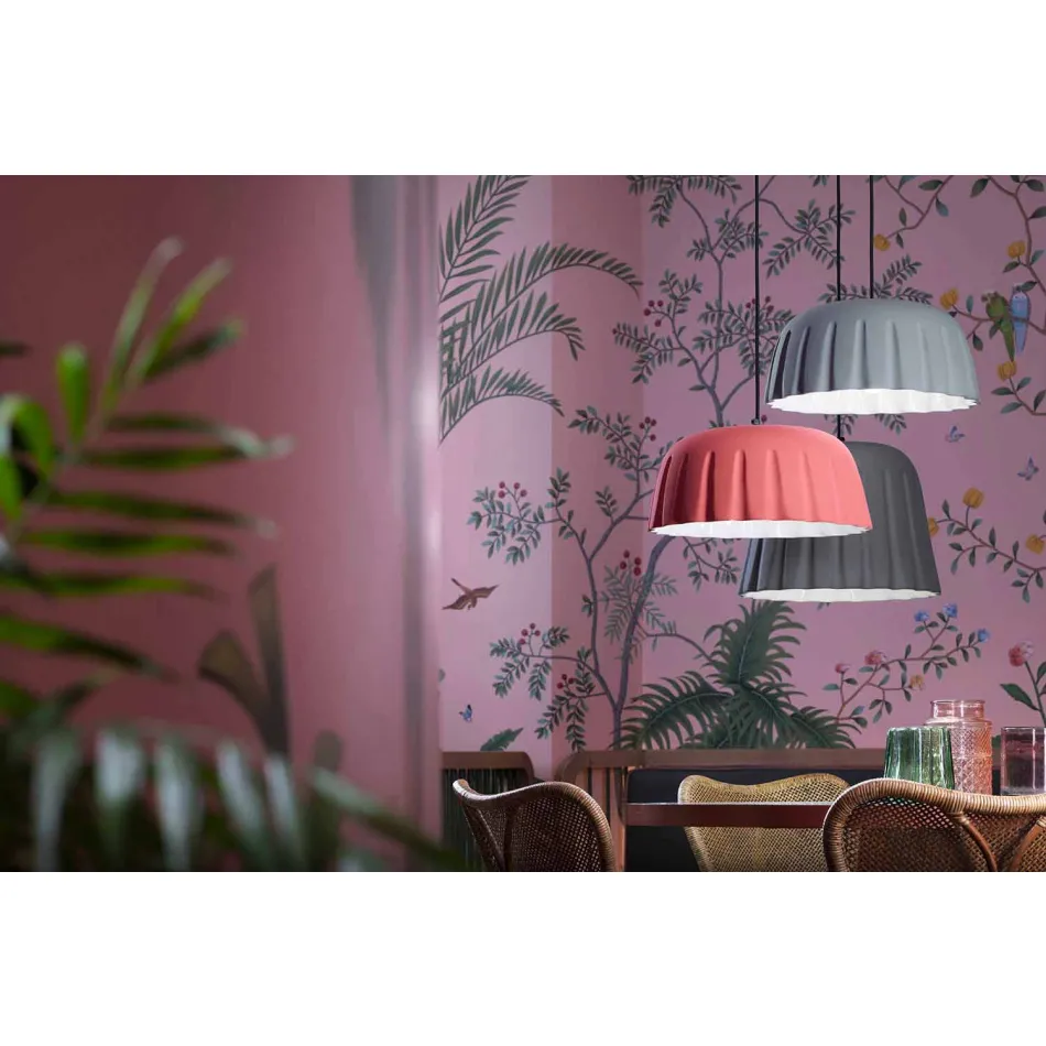 Vintage keramická závěsná lampa vyrobená v Itálii - Ferroluce Madame Grès Viadurini